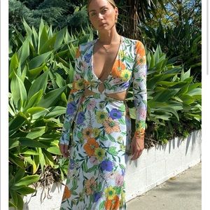 AFRM Floral Cutout Dress